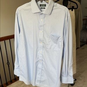 Ralph Lauren Sky Blue Checkered Dress Shirt